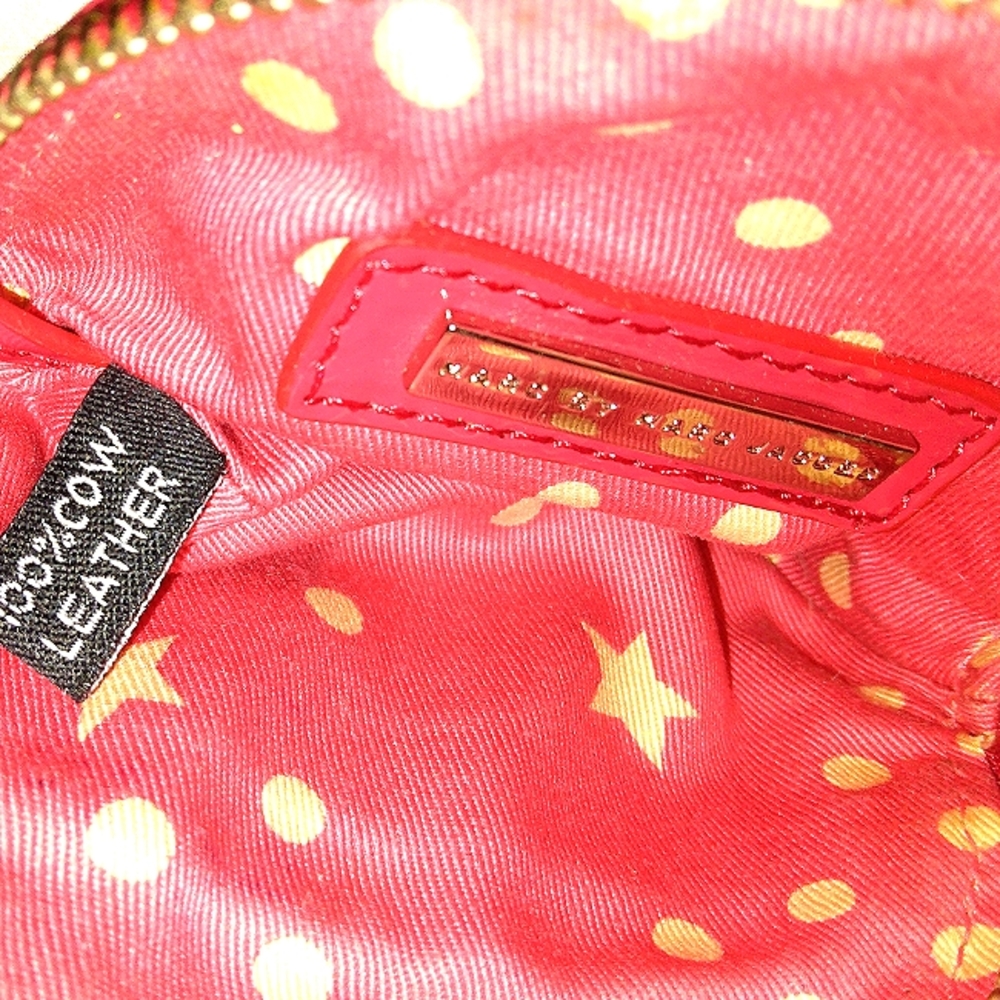 ☆LOWEST☆Rare☆MARC JACOBS☆Bright Red Genuine Leather Coin Purse Keyfob - Picture 7 of 16